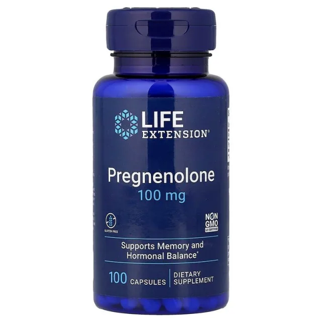 Натуральна добавка Life Extension Pregnenolone 100 mg, 100 таблеток