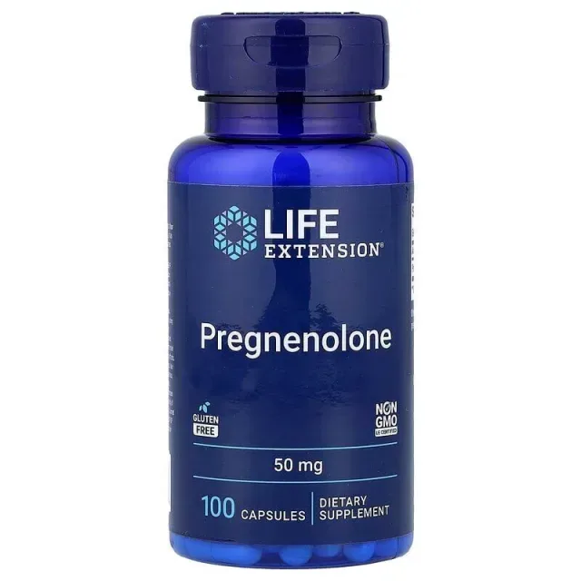 Натуральна добавка Life Extension Pregnenolone 50 mg, 100 таблеток