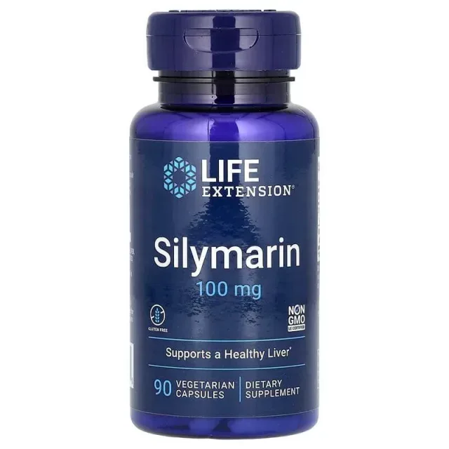 Натуральна добавка Life Extension Silymarin 100 mg, 90 вегакапсул