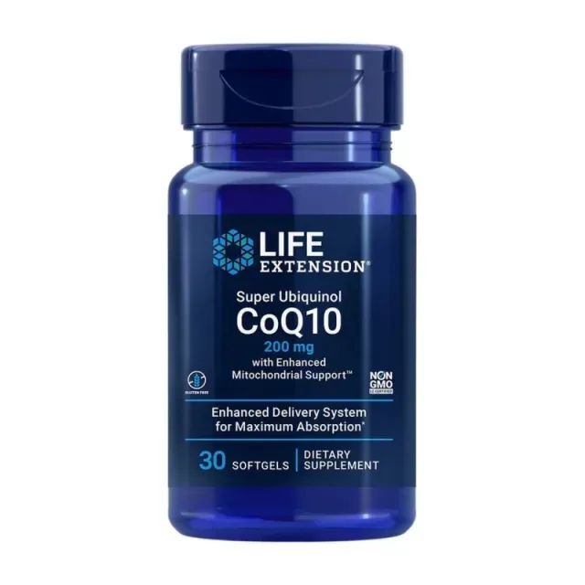 Натуральная добавка Life Extension Super Ubiquinol CoQ10 200 mg, 30 капсул