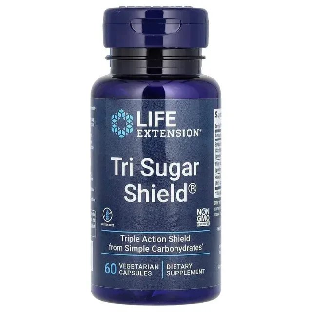 Натуральна добавка Life Extension Tri Sugar Shield, 60 вегакапсул