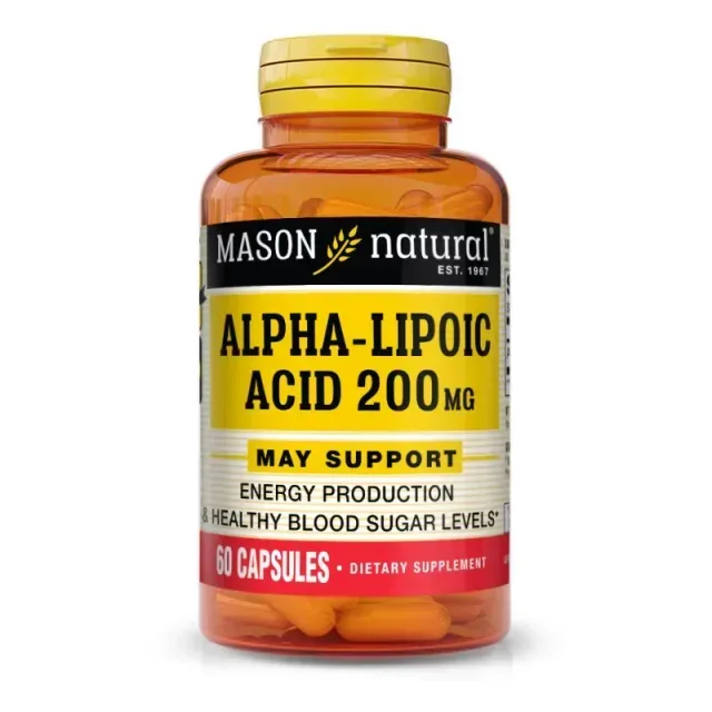 Натуральна добавка Mason Natural Alpha-Lipoic Acid 200 mg, 60 капсул