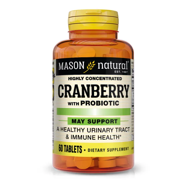 Натуральна добавка Mason Natural Cranberry with Probiotic Highly Concentrated, 60 таблеток