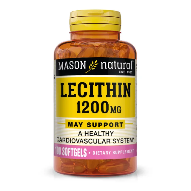 Натуральна добавка Mason Natural Lecithin 1200 mg, 100 капсул