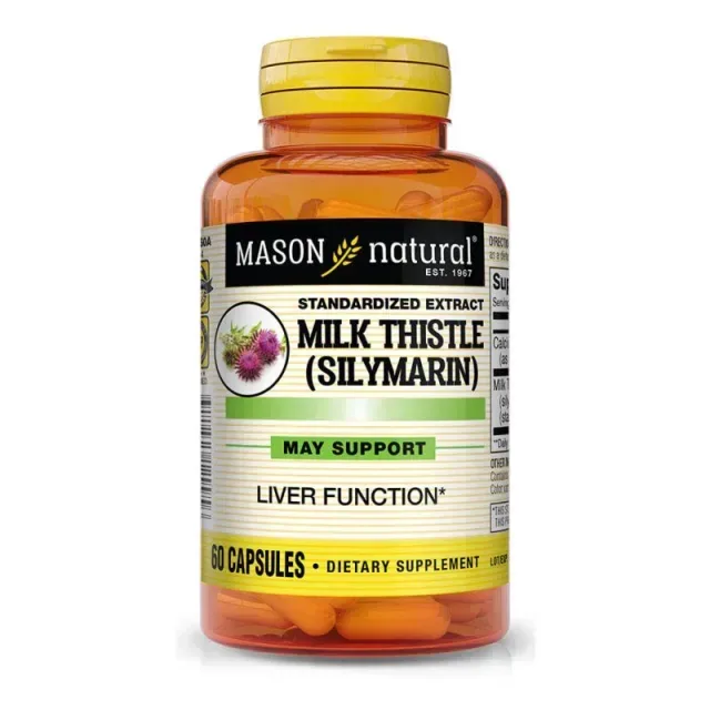 Натуральна добавка Mason Natural Milk Thistle (Silymarin) Standardized Extract, 60 капсул