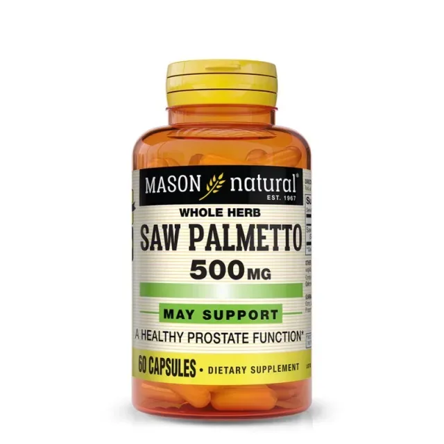 Натуральная добавка Mason Natural Saw Palmetto 500 mg, 60 капсул