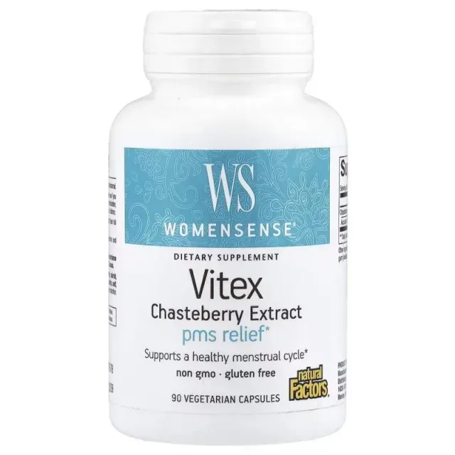 Натуральна добавка Natural Factors Womensense Vitex Chasteberry Extract, 90 вегакапсул