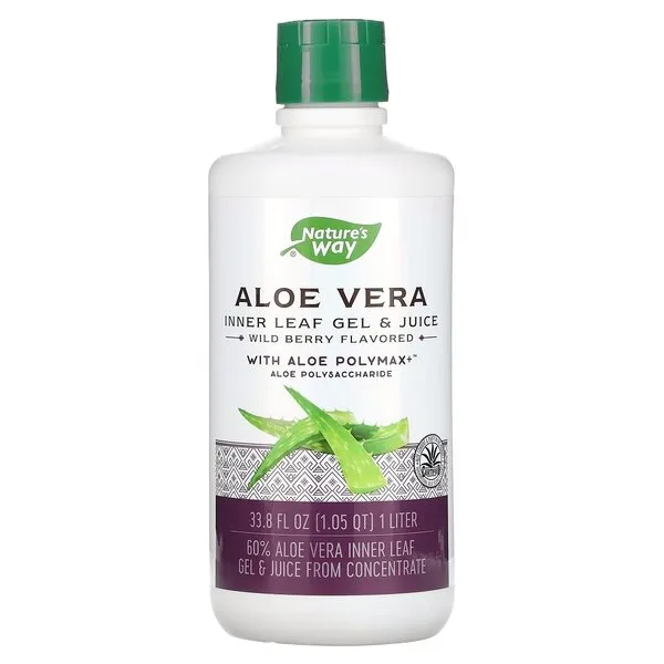Натуральна добавка Nature's Way Aloe Vera Leaf Gel and Juice, 1 л - Лісова ягода