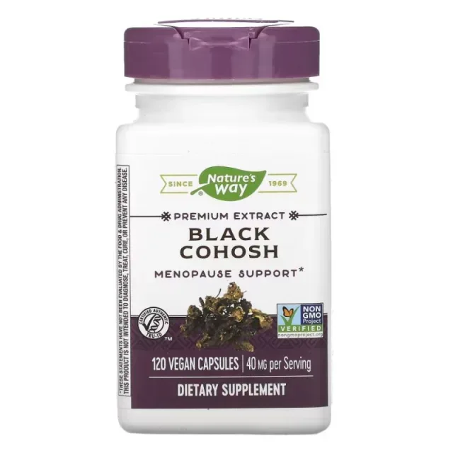 Натуральная добавка Nature's Way Black Cohosh 40 mg, 120 вегакапсул