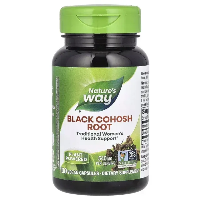 Натуральна добавка Nature's Way Black Cohosh Root 540 mg, 100 вегакапсул