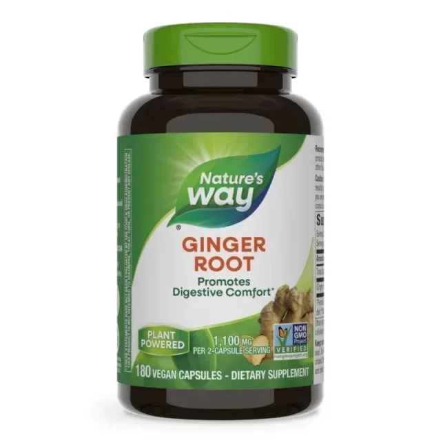 Натуральная добавка Nature's Way Ginger Root 550 mg, 180 вегакапсул