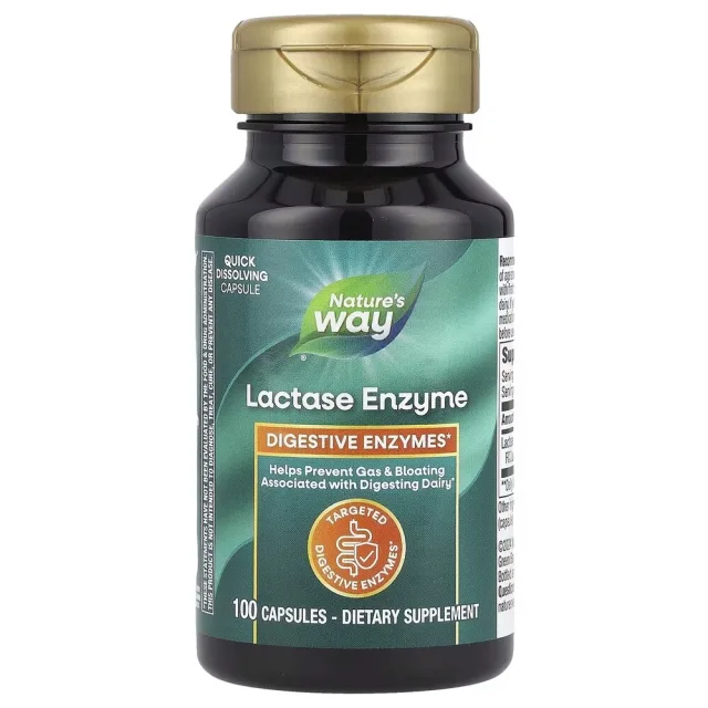 Натуральна добавка Nature's Way Lactase Enzyme Formula, 100 капсул