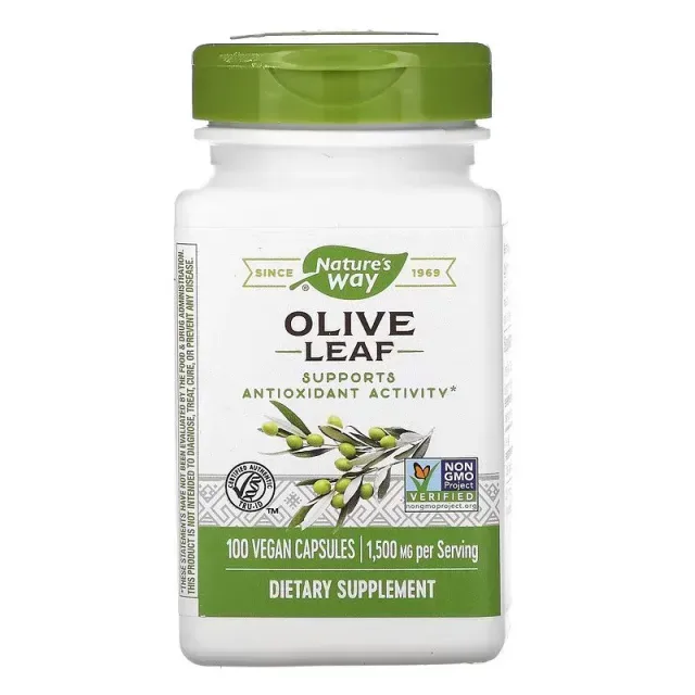 Натуральна добавка Nature's Way Olive Leaf, 100 вегакапсул