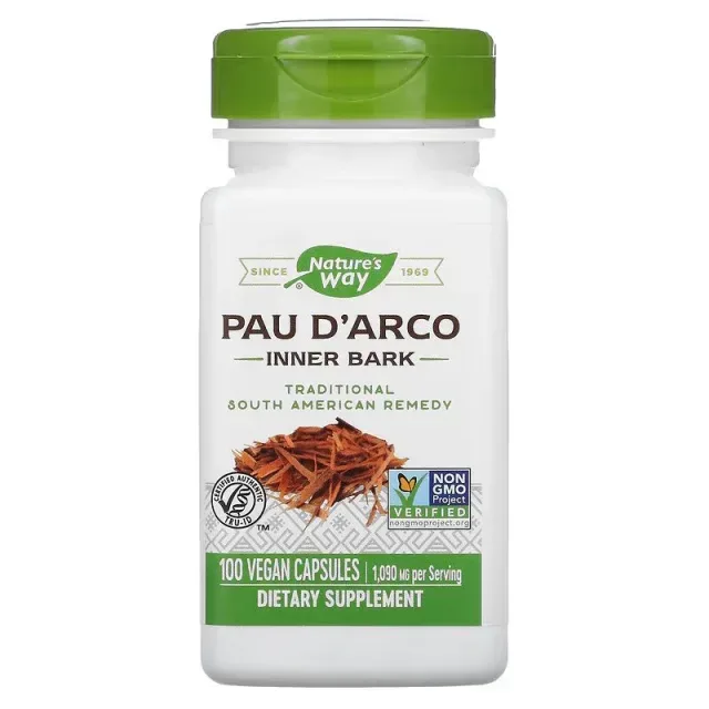 Натуральная добавка Nature's Way Pau D'Arco, 100 вегакапсул