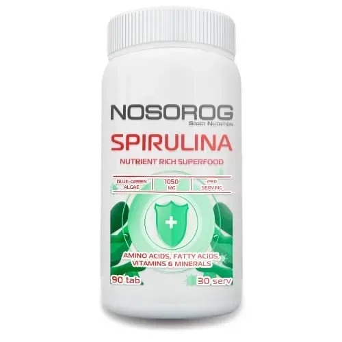 Натуральна добавка Nosorog Spirulina, 90 таблеток