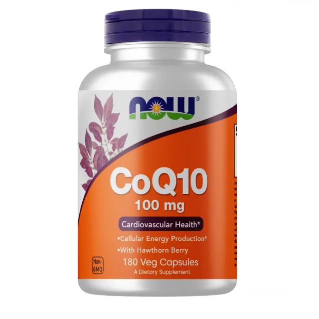 Натуральна добавка NOW CoQ-10 100 mg, 180 вегакапсул