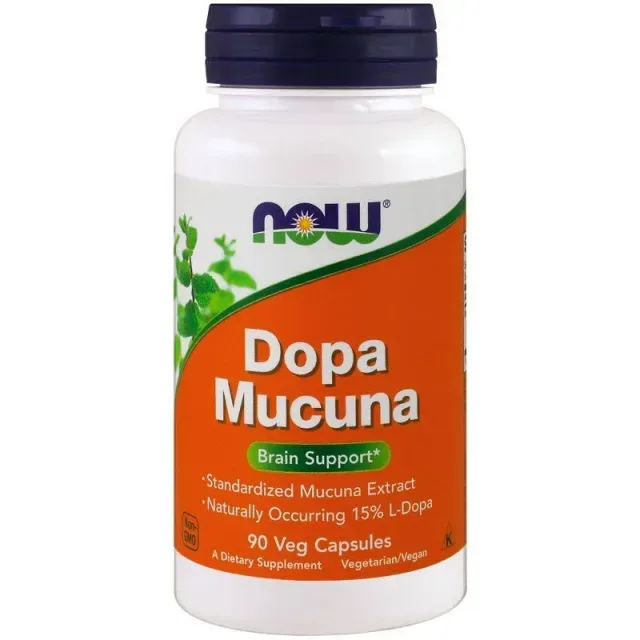 Натуральна добавка NOW Dopa Mucuna, 90 вегакапсул