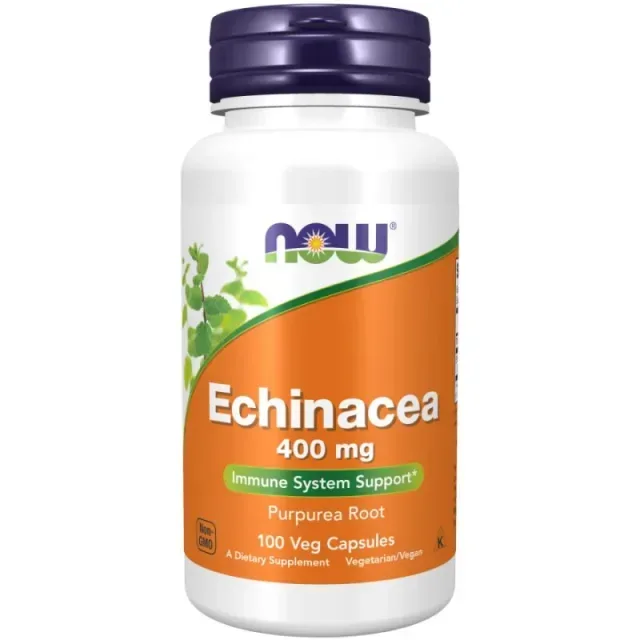 Натуральная добавка NOW Echinacea 400 mg, 100 вегакапсул