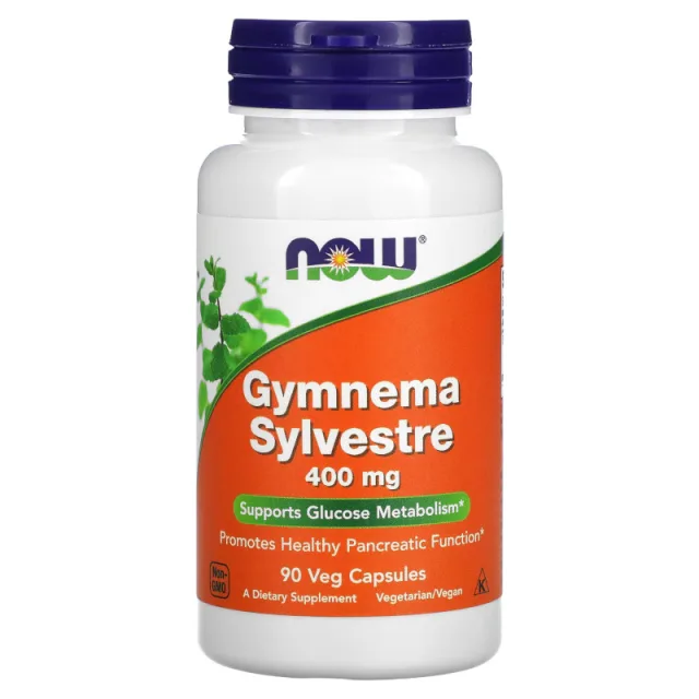 Натуральна добавка NOW Gymnema Sylvestre 400 mg, 90 вегакапсул