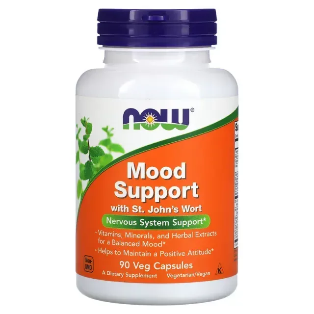 Натуральна добавка NOW Mood Support, 90 вегакапсул