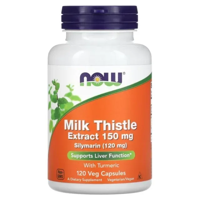 Натуральна добавка NOW Silymarin Milk Thistle 150 mg, 120 вегакапсул