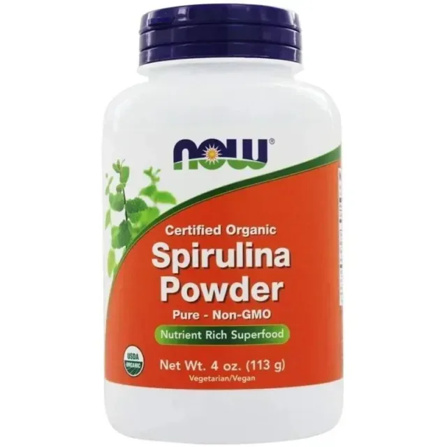 Натуральна добавка NOW Spirulina Powder Organic Certified Organic, 113 грам