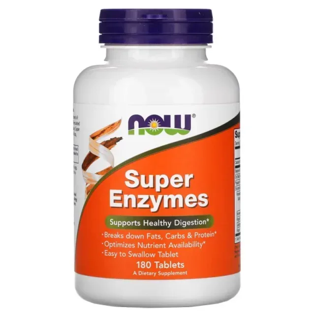 Натуральна добавка NOW Super Enzymes, 180 таблеток