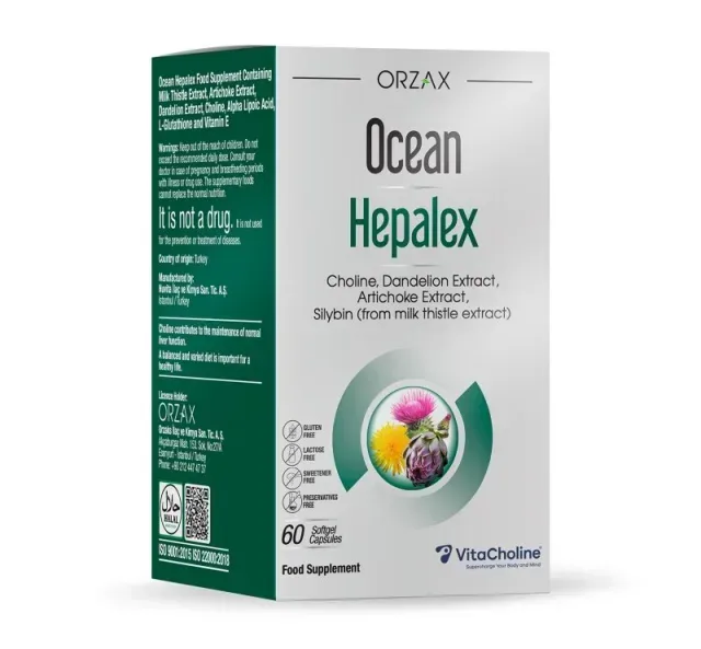 Натуральна добавка Orzax Ocean Hepalex, 60 капсул для підтримки печінки