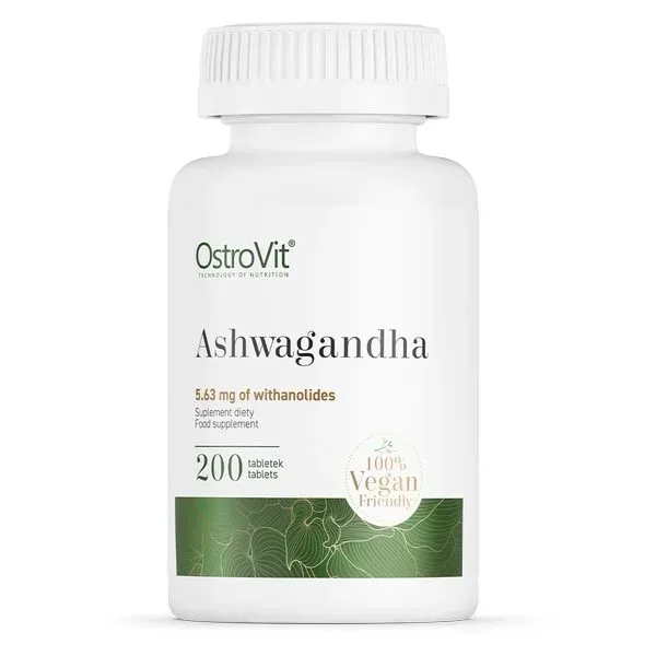 Натуральна добавка OstroVit Vege Ashwagandha, 200 таблеток