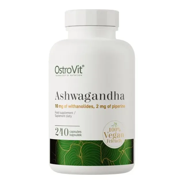 Натуральна добавка OstroVit Vege Ashwagandha, 240 вегакапсул