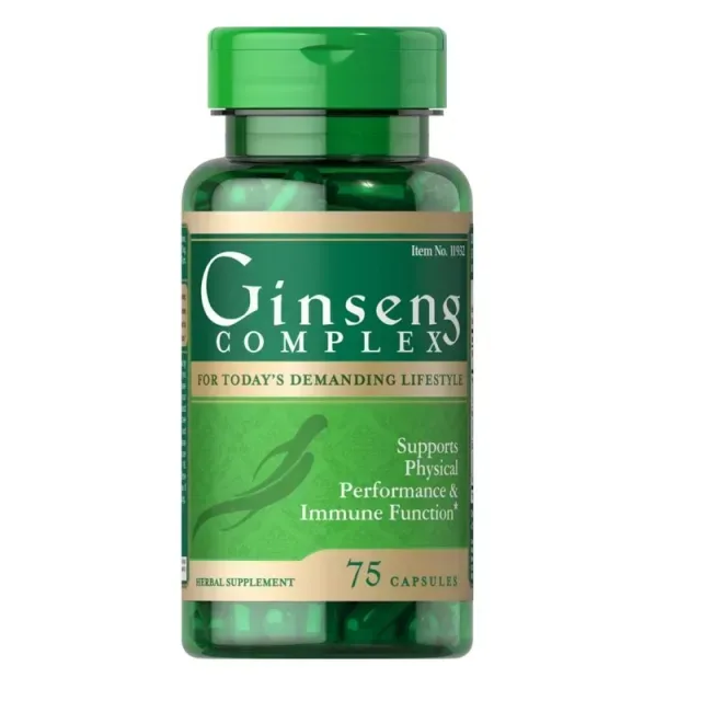 Натуральна добавка Puritan's Pride Ginseng Complex, 75 капсул
