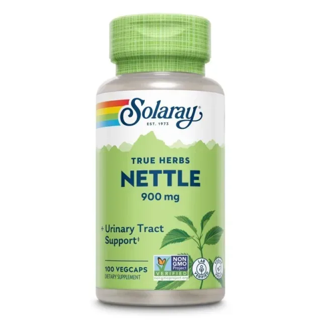 Натуральная добавка Solaray True Herbs Nettle Leaf 450 mg, 100 вегакапсул