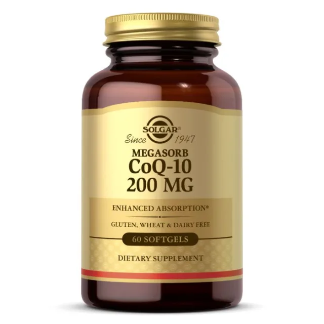 Натуральна добавка Solgar CoQ-10 200 mg Megasorb, 60 капсул