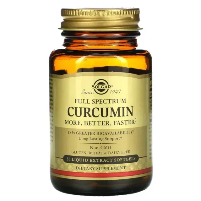 Натуральна добавка Solgar Curcumin Full Spectrum, 30 капсул