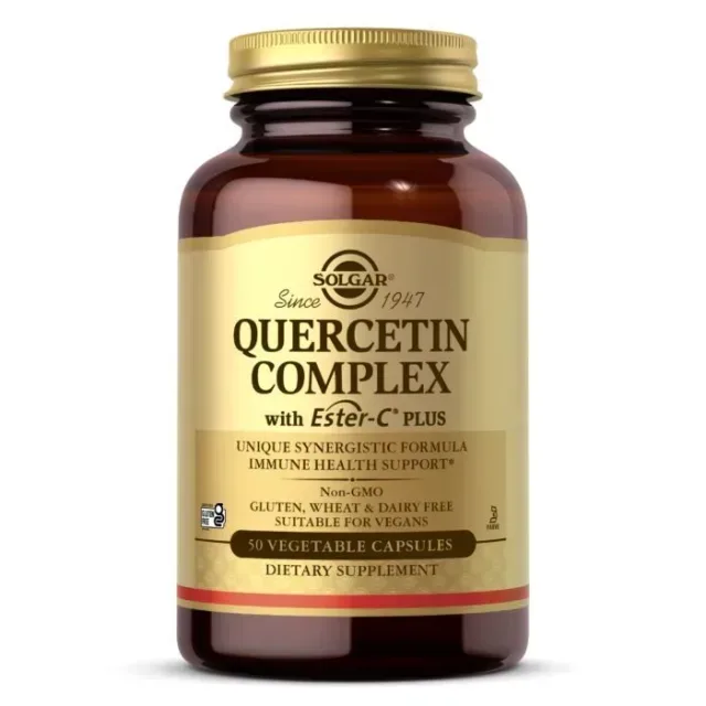 Натуральна добавка Solgar Quercetin Complex with Ester-C Plus, 50 вегакапсул