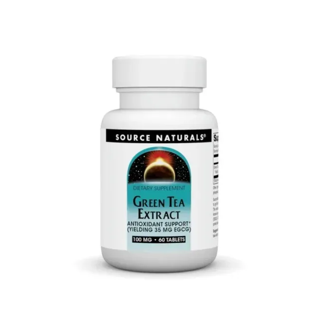 Натуральная добавка Source Naturals Green Tea Extract 100 mg, 60 таблеток