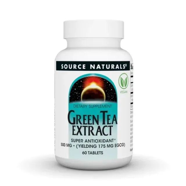 Натуральна добавка Source Naturals Green Tea Extract 500 mg, 60 таблеток