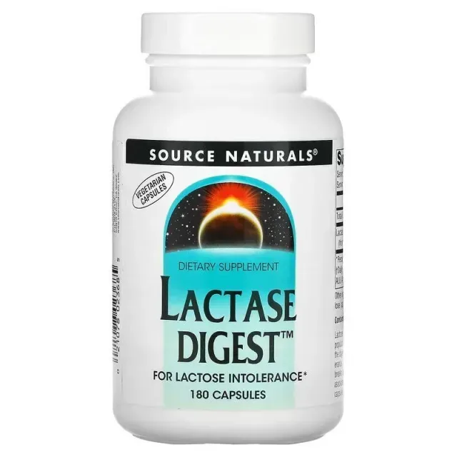 Натуральна добавка Source Naturals Lactase Digest, 180 вегакапсул
