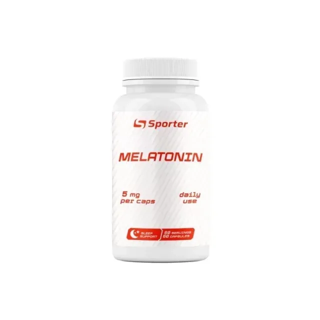 Натуральна добавка Sporter Melatonin 5 mg, 60 капсул
