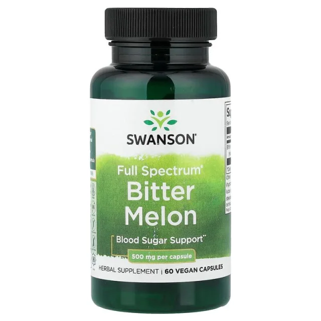 Натуральна добавка Swanson Bitter Melon 500 mg Full Spectrum, 60 капсул