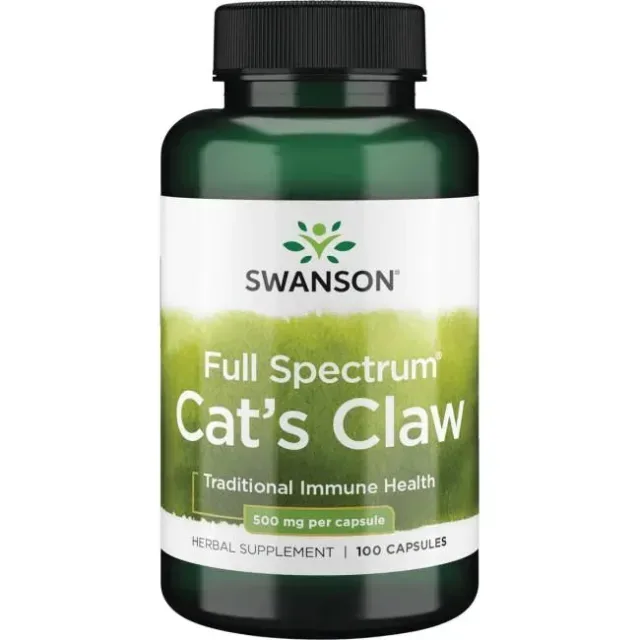 Натуральна добавка Swanson Cat's Claw 500 mg Full Spectrum, 100 капсул