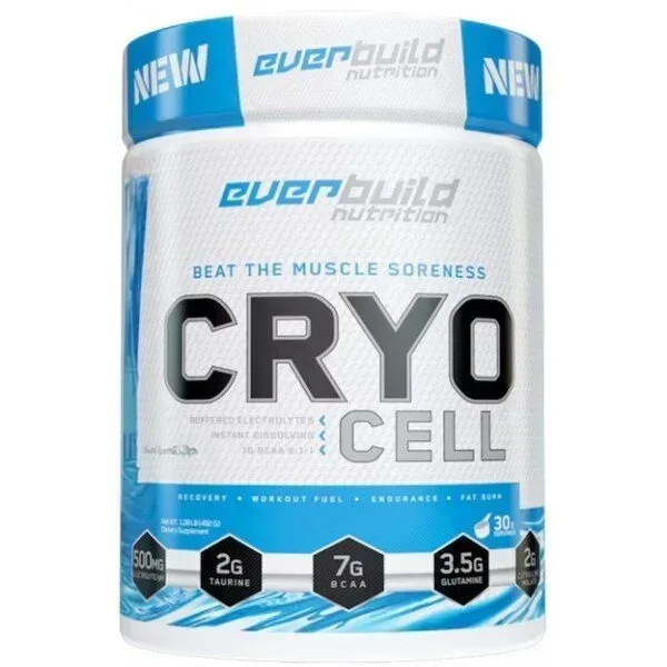 Незаменимые аминокислоты EverBuild Nutrition Cryo Cell BCAA 8:1:1, 480 грамм - Пунш из кислых яблок