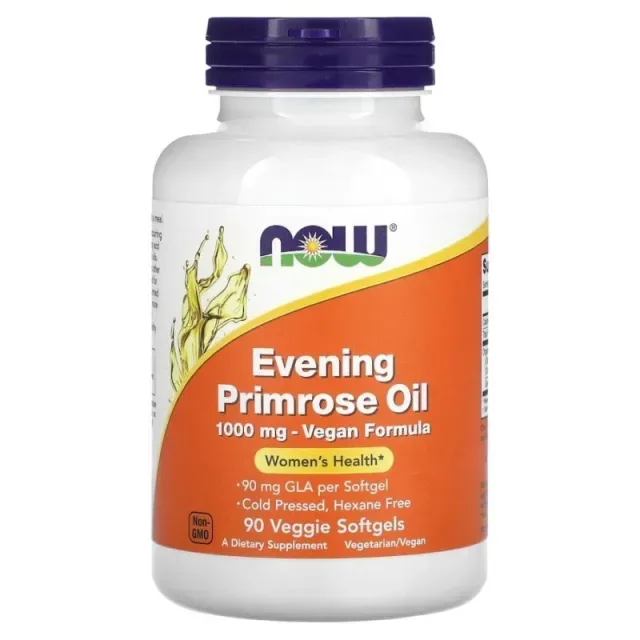 Масло примули вечерней NOW Evening Primrose Oil 1000 mg, 90 вегакапсул