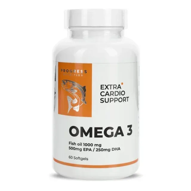 Омега-3 Progress Nutrition Omega 3 Extra, 60 капсул для підтримки серцево-судинної системи