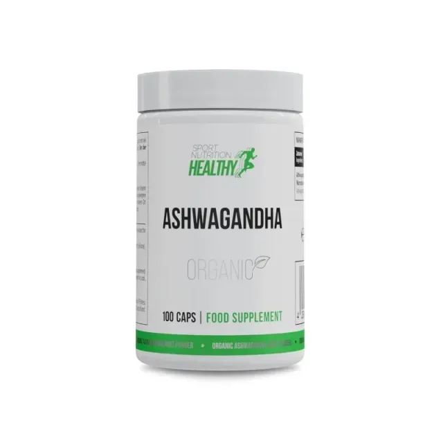 Органический порошок корня ашваганды Healthy Ashwagandha, 100 капсул