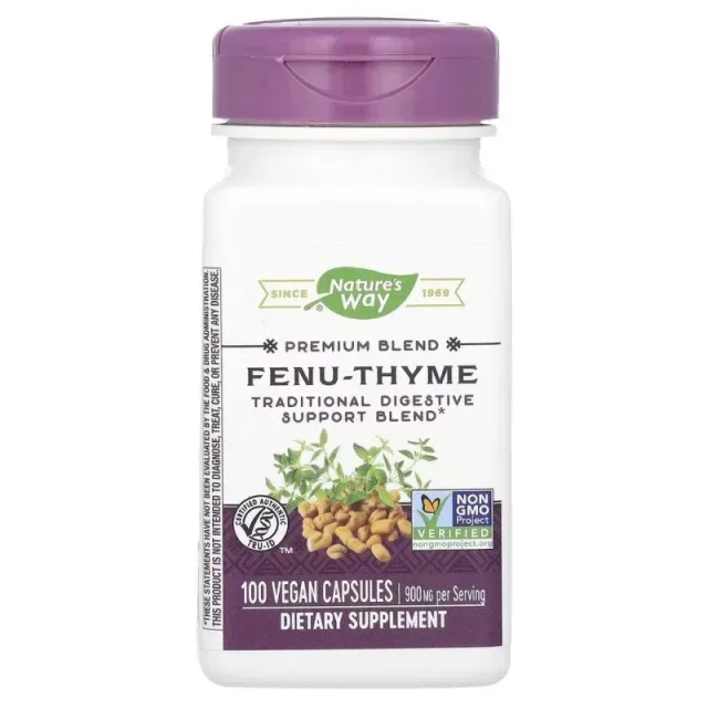 Пажитник і чебрець Nature's Way Fenu-Thyme, 100 вегакапсул для підтримки дихальної системи