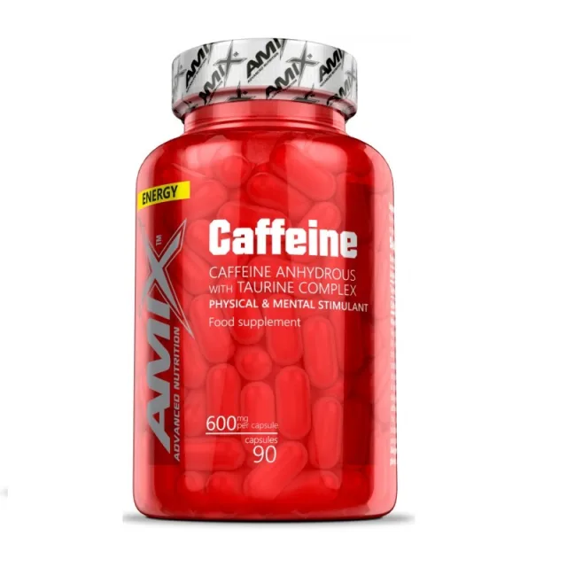Передтренувальний комплекс AMIX Caffeine with Taurine, 90 капсул
