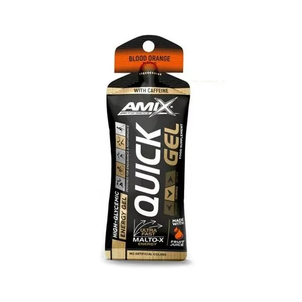 Передтренувальний комплекс AMIX Performance Quick Gel with Caffeine, 45 грам - Апельсин