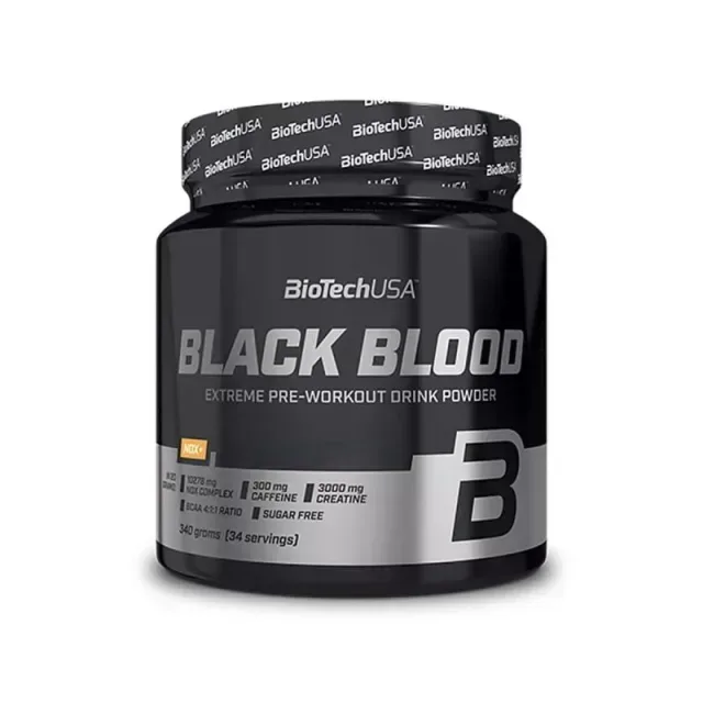 Передтренувальний комплекс BioTech Black Blood NOX, 340 грам - Тропічні фрукти