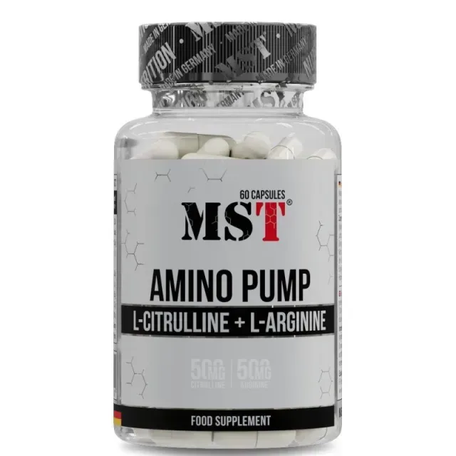 Передтренувальний комплекс MST Nutrition Amino Pump, 60 капсул